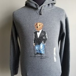 Limited Edition Brand New Gray Polo Bear Hoodie